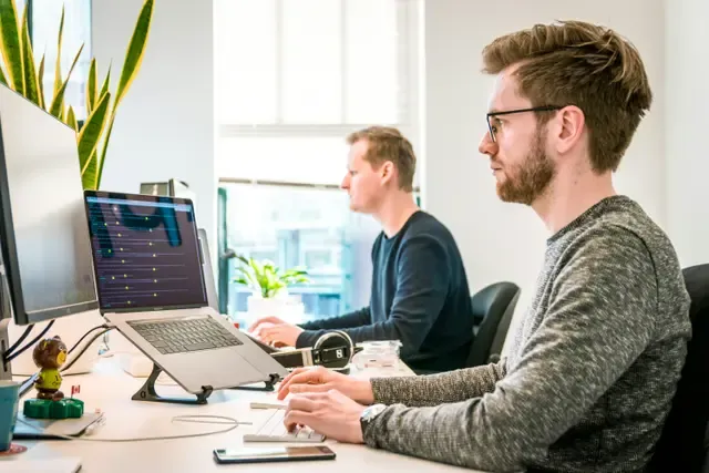 Coders Working in Office